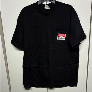 Marlboro Black Tee with Logo Patch